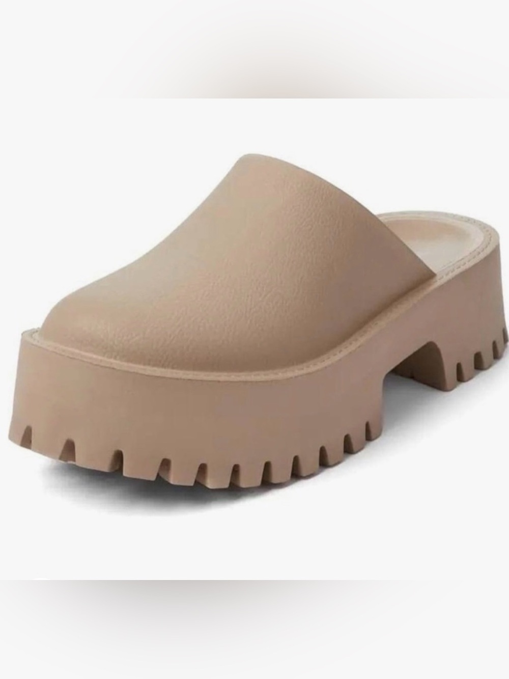 Jeffrey Campbell Jelly Platform Clogs Mules Beige Size 9 EU 40 - Picture 7 of 7